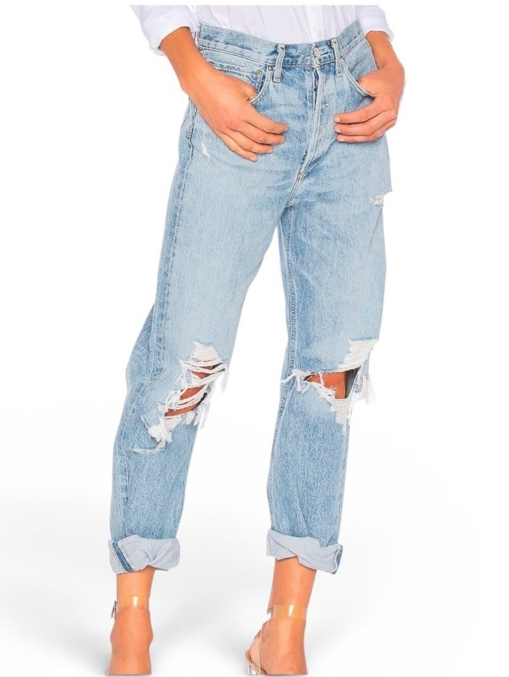 AGOLDE X REVOLVE 90's Loose Fit Distressed Jeans in Fallout - Size 28